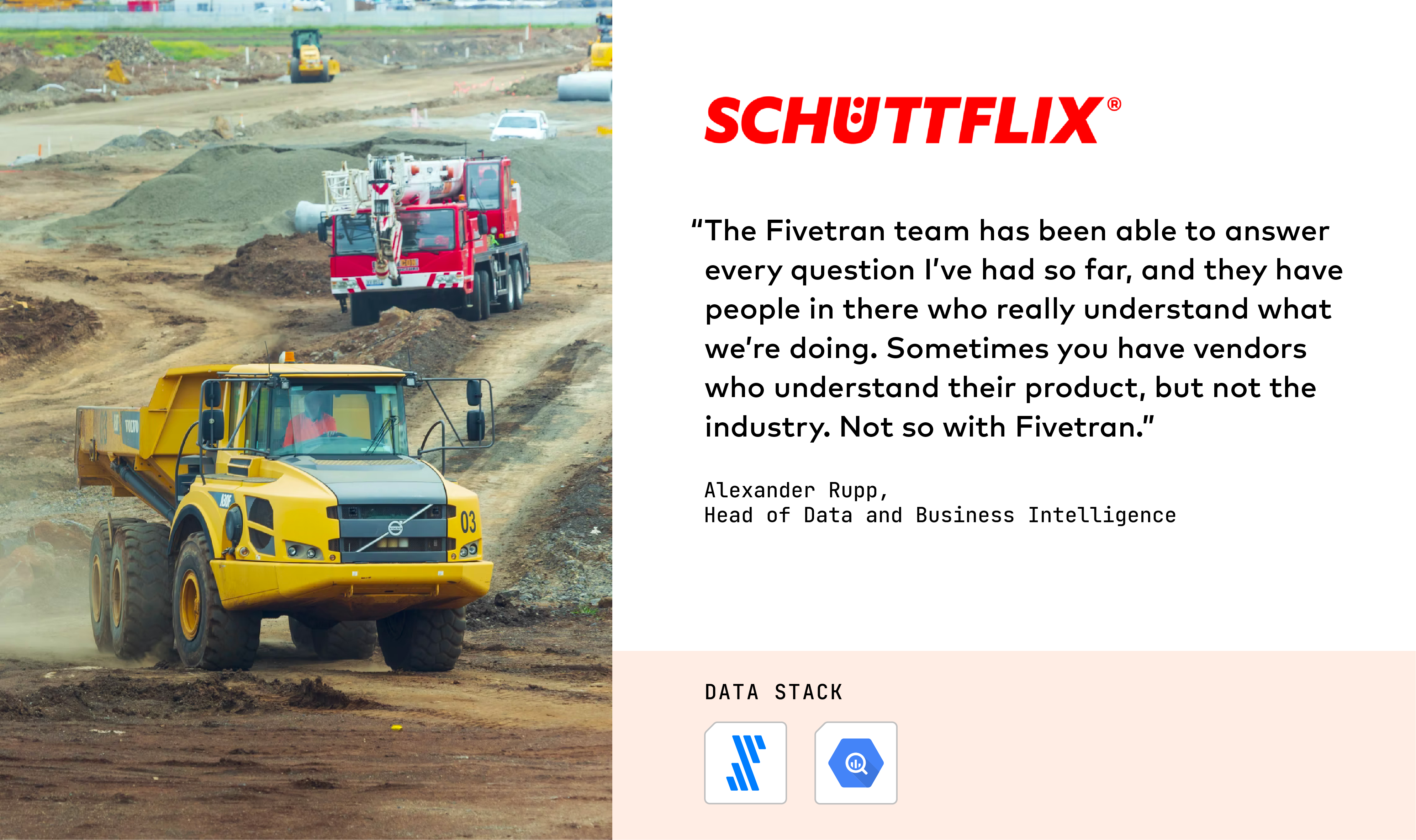 Schüttflix, a construction marketplace, uses Fivetran as its digital building block 